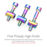 Bicycle Titanium Alloy Seat Post Locking Screws, Color: M6x40 Gold