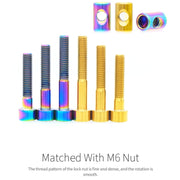 Bicycle Titanium Alloy Seat Post Locking Screws, Color: M6x40 Gold