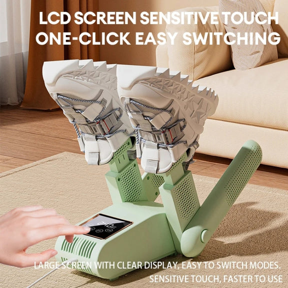 UV Antibacterial LED Touch Intelligent Constant Temperature Shoe Dryer, Spec: EU Plug(Green)