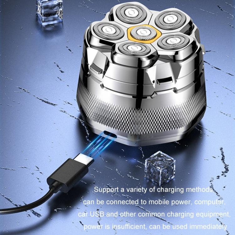 Magnetic Intelligent Six-Blade Washable Electric Shaver(USB)