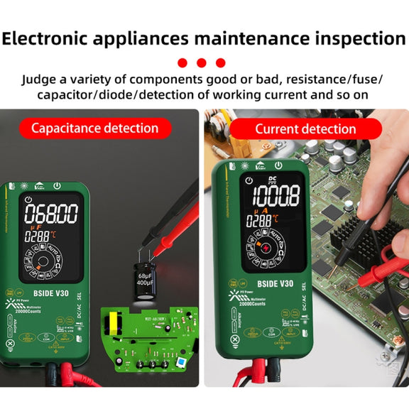 BSIDE V30 Intelligent Colorful Screen PV Multimeter Infrared Thermometer