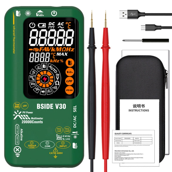 BSIDE V30 Intelligent Colorful Screen PV Multimeter Infrared Thermometer