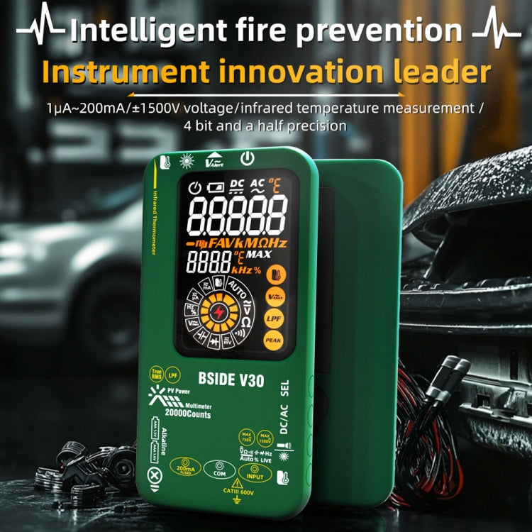 BSIDE V30 Intelligent Colorful Screen PV Multimeter Infrared Thermometer