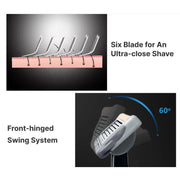 2pcs /Pack Six Blade OpenBack System Skin Razor Refills for Men