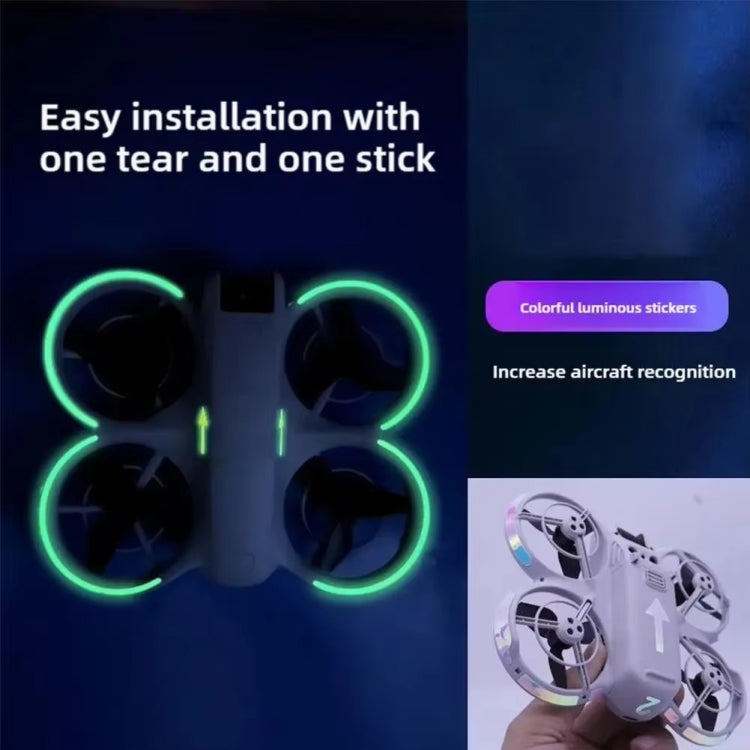 For DJI Neo Luminous Stickers Night Glow Cool Film(Pink)