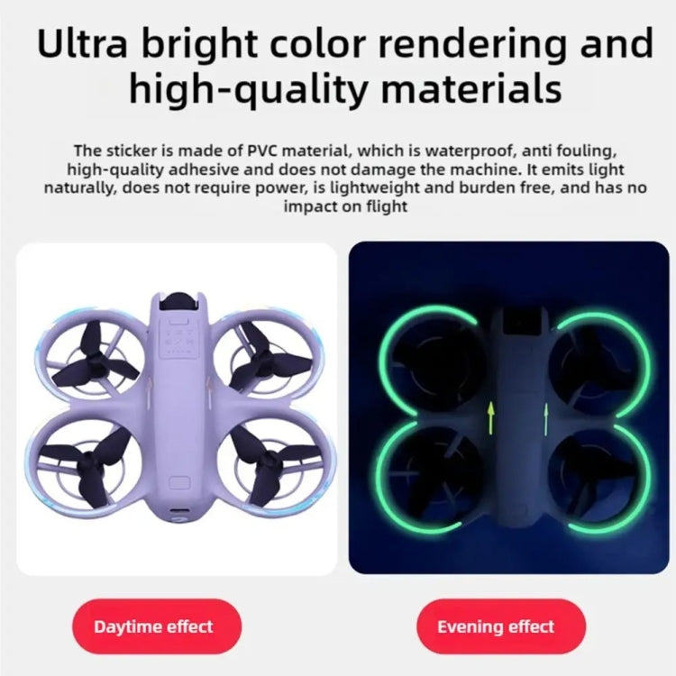 For DJI Neo Luminous Stickers Night Glow Cool Film(Pink)