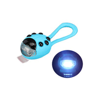 Bicycle Equipment Silicone Ladybug LED Headlight(Blue Shell+White Light)