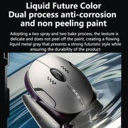 Inphic X2 Bluetooth Wireless Mouse Tri-Mode Silent Rechargeable Office Gaming Laptop Mouse(Liquid Metal Gray)