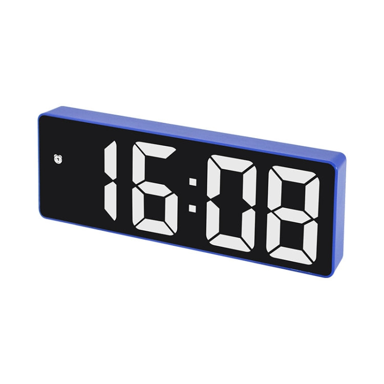 JX012 Multifunctional LED Electronic Clock Battery Plug-in Dual-purpose Bedside Alarm Clock(Blue)