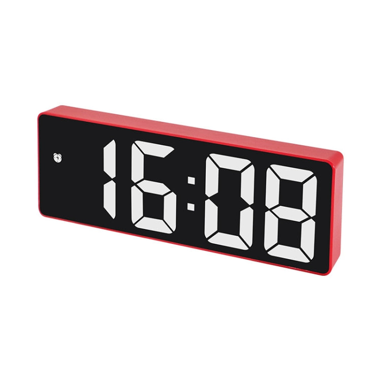 JX012 Multifunctional LED Electronic Clock Battery Plug-in Dual-purpose Bedside Alarm Clock(Red)