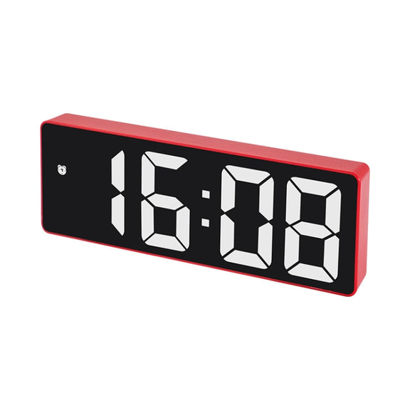 JX012 Multifunctional LED Electronic Clock Battery Plug-in Dual-purpose Bedside Alarm Clock(Red)
