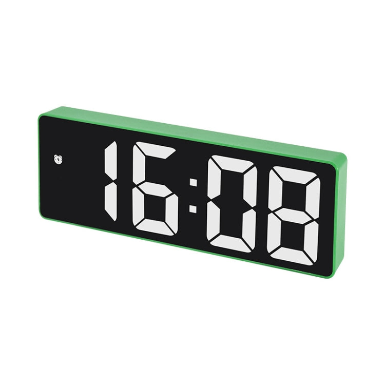 JX012 Multifunctional LED Electronic Clock Battery Plug-in Dual-purpose Bedside Alarm Clock(Green)