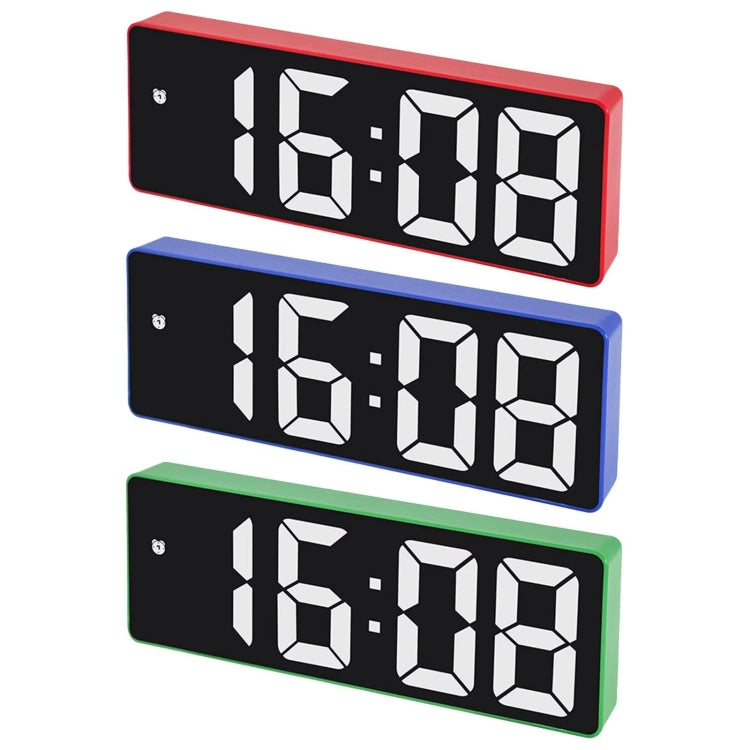 JX012 Multifunctional LED Electronic Clock Battery Plug-in Dual-purpose Bedside Alarm Clock(Green)