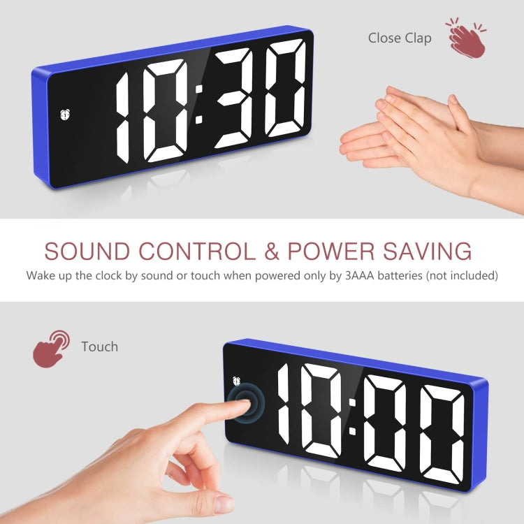 JX012 Multifunctional LED Electronic Clock Battery Plug-in Dual-purpose Bedside Alarm Clock(Green)