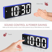 JX012 Multifunctional LED Electronic Clock Battery Plug-in Dual-purpose Bedside Alarm Clock(Green)