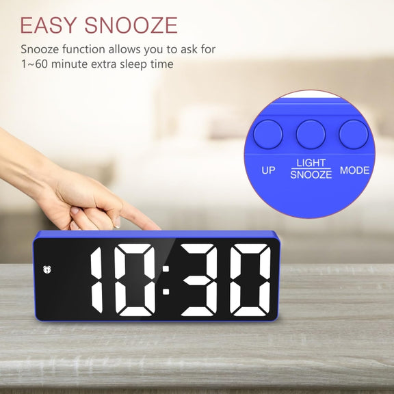 JX012 Multifunctional LED Electronic Clock Battery Plug-in Dual-purpose Bedside Alarm Clock(Green)