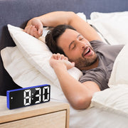 JX012 Multifunctional LED Electronic Clock Battery Plug-in Dual-purpose Bedside Alarm Clock(Green)