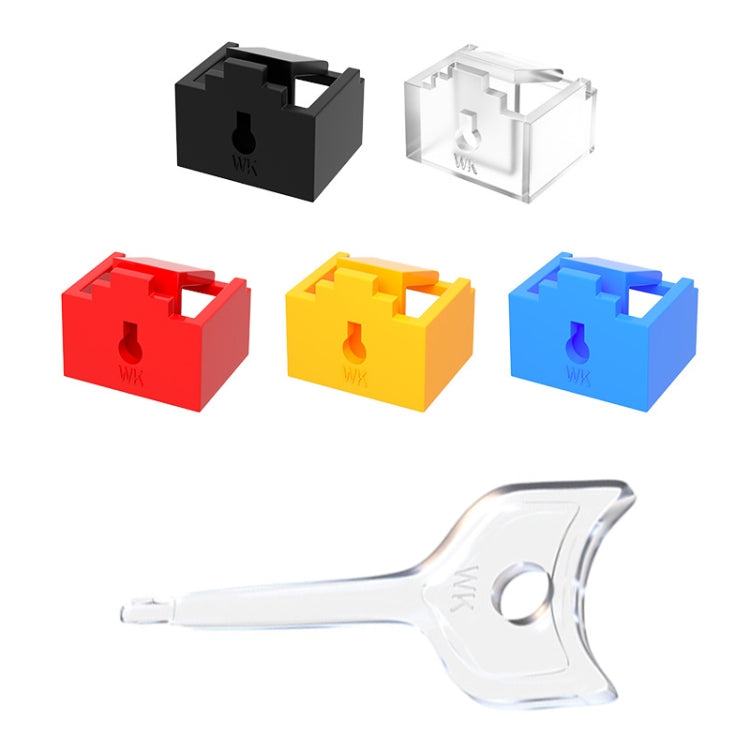 RJ45 Pport Anti-theft Lock Removable Dust Plug(Black 10 Plug+1 Key)
