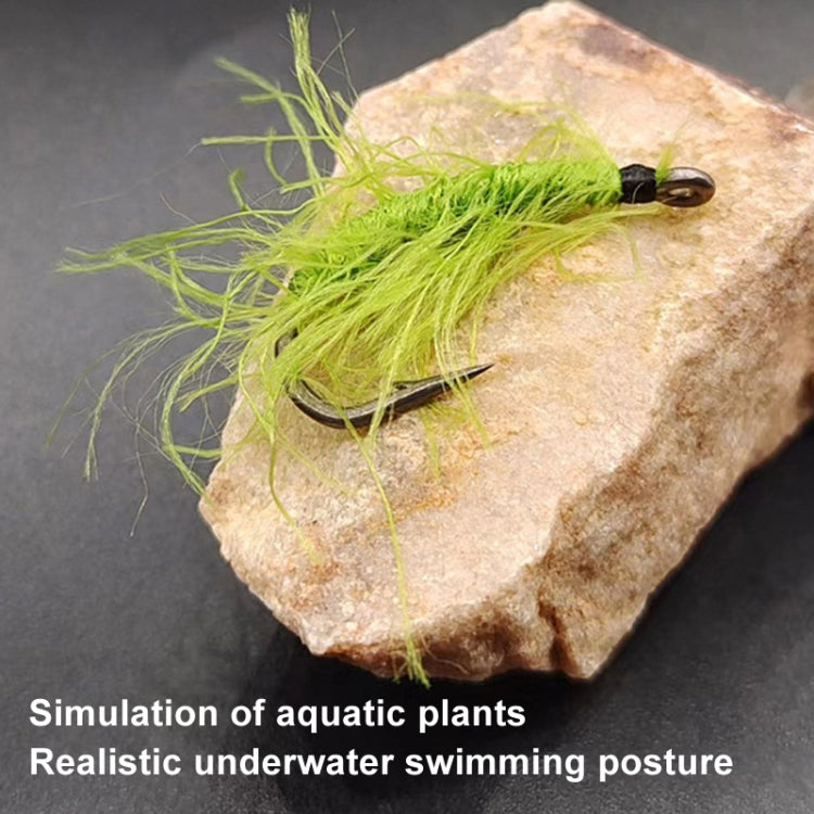 4pcs /Box Hooks Imitation Aquatic Grass Fishing Hooks Grass Hooks(6#)