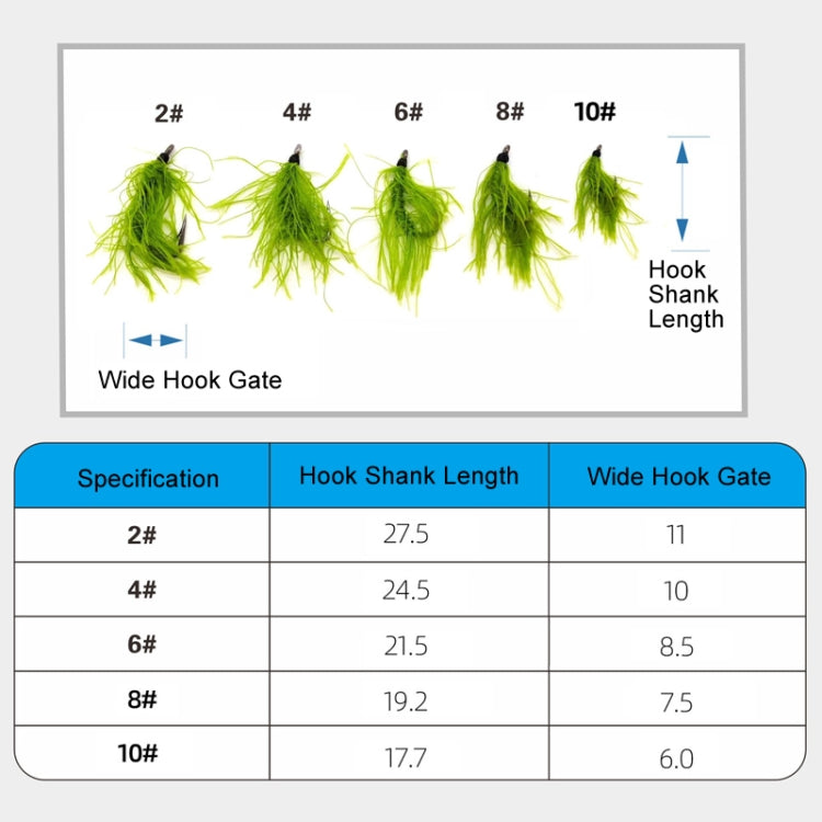 4pcs /Box Hooks Imitation Aquatic Grass Fishing Hooks Grass Hooks(8#)