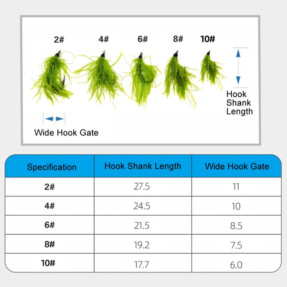 Single Hook Imitation Aquatic Grass Fishing Hooks Grass Hooks(10#)