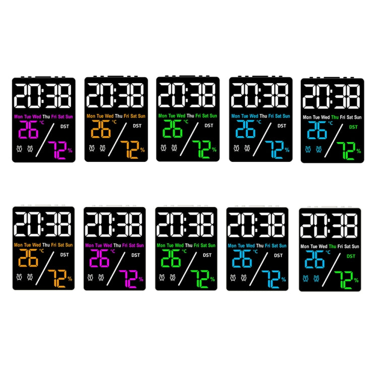 Multifunctional Temperature / Humidity Display Electronic Alarm Clock, Color: Rose Red White