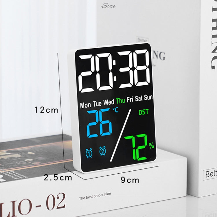 Multifunctional Temperature / Humidity Display Electronic Alarm Clock, Color: Rose Red White