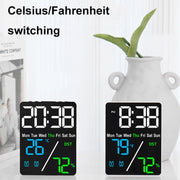Multifunctional Temperature / Humidity Display Electronic Alarm Clock, Color: Rose Red White