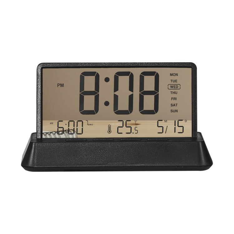Multifunctional Temperature / Date Display Electronic Alarm Clock(Black Transparent)