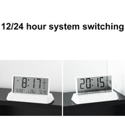 Multifunctional Temperature / Date Display Electronic Alarm Clock(White Transparent)