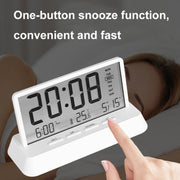 Multifunctional Temperature / Date Display Electronic Alarm Clock(White Transparent)