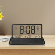 Multifunctional Temperature / Date Display Electronic Alarm Clock(White Transparent)