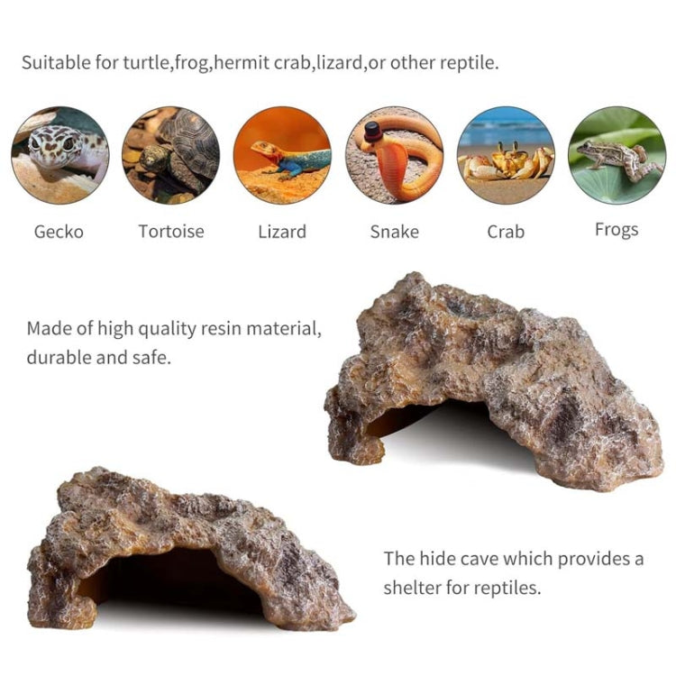 L Reptile Simulation Rocks Hideaway House Turtle Sunbed