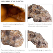 L Reptile Simulation Rocks Hideaway House Turtle Sunbed