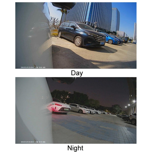 Punch-Free Car Imaging Side View Blind Spot Car Universal Night Vision Camera, Specifications: CVBS Silver