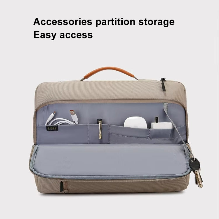 BANGE BG-6802 Laptop Bag Notebook Protective Case, Color: Khaki Large