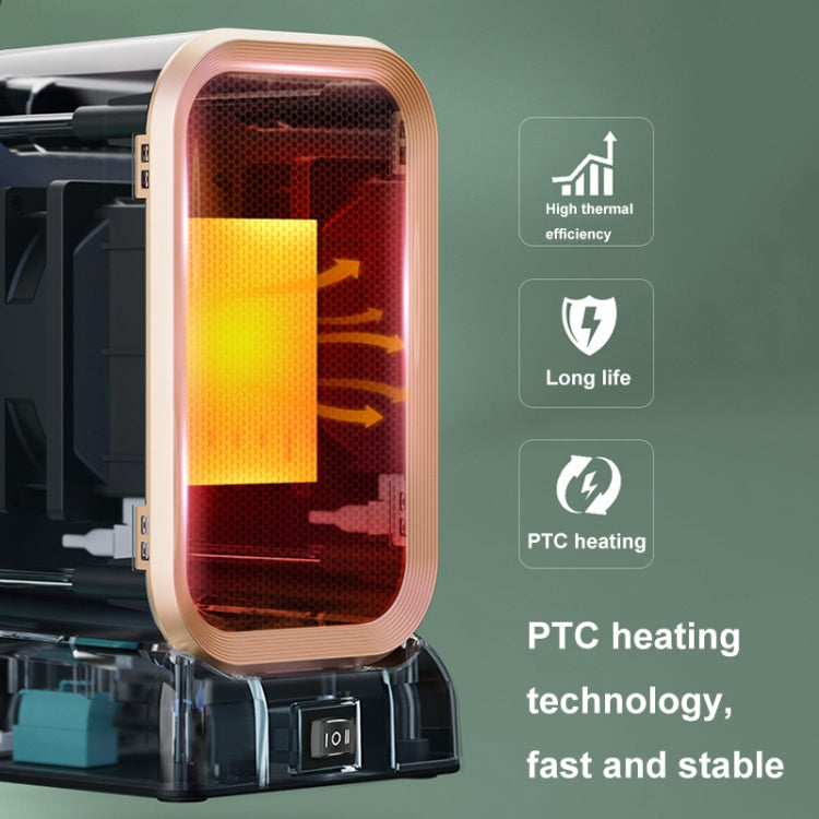 1000W High-power Household Heater Small Desktop Ceramic PTC Heating Heater, Spec: EU Plug(White)