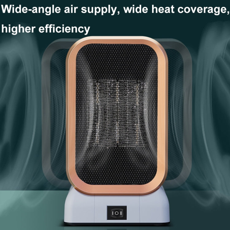 1000W High-power Household Heater Small Desktop Ceramic PTC Heating Heater, Spec: EU Plug(Black)