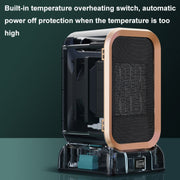 1000W High-power Household Heater Small Desktop Ceramic PTC Heating Heater, Spec: UK Plug(White)
