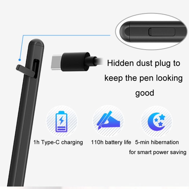 Tablet Stylus Pen USI2.0 Protocol Pen Stylus Anti False Touch(Silver)