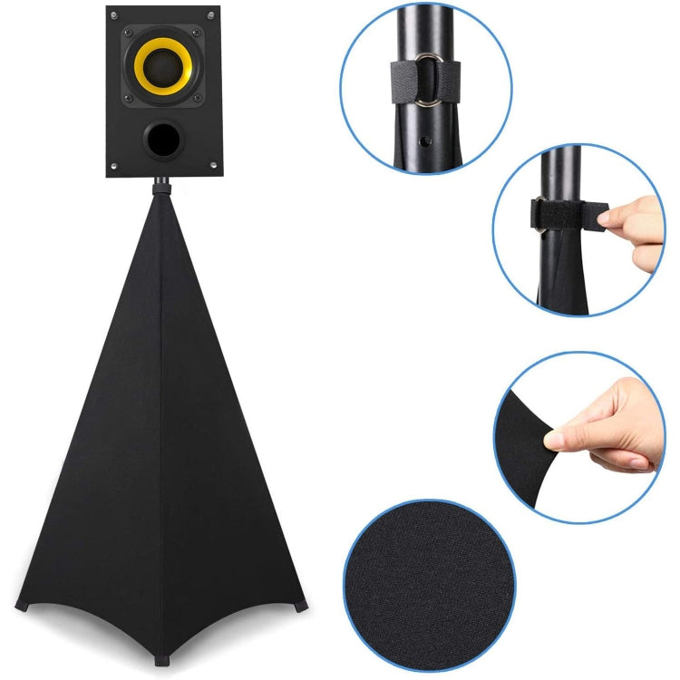Stage Light-blocking Adjustable Speaker Stand Cover, Specifications: Two-sided(Black)