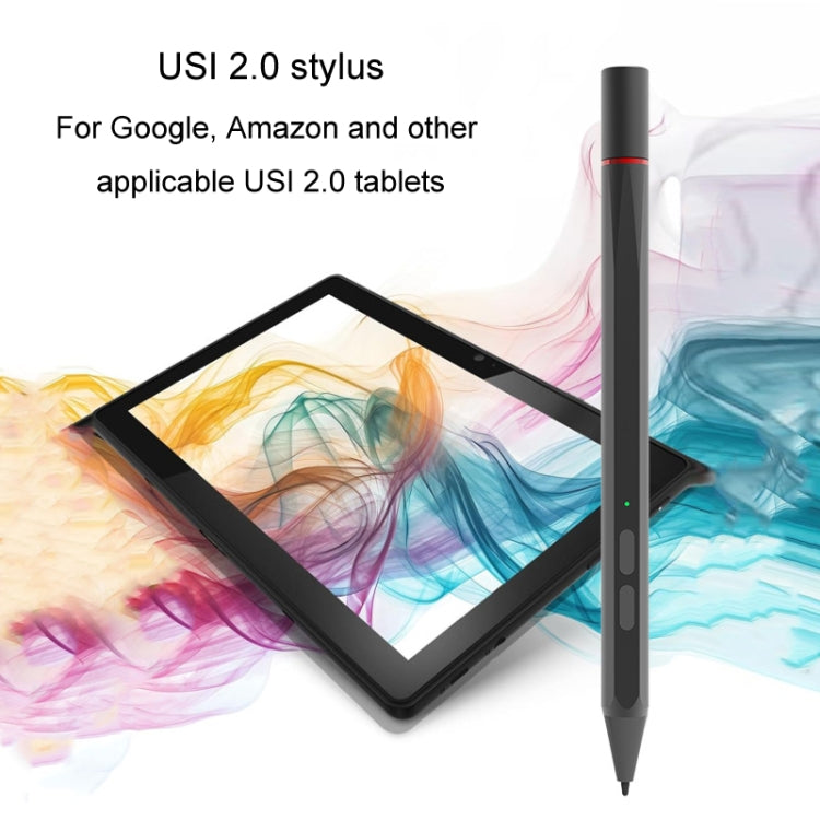 UX95 For Amazon Tablet/Chromebook Stylus 4096 Pressure Sensitive Stylus USI Protocol Pen(Silver)