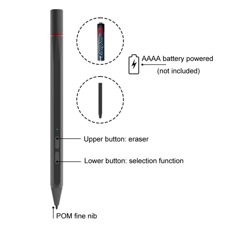 UX95 For Amazon Tablet/Chromebook Stylus 4096 Pressure Sensitive Stylus USI Protocol Pen(Silver)