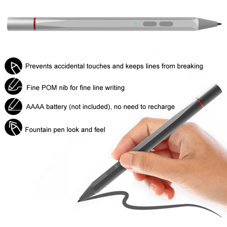 UX95 For Amazon Tablet/Chromebook Stylus 4096 Pressure Sensitive Stylus USI Protocol Pen(Silver)