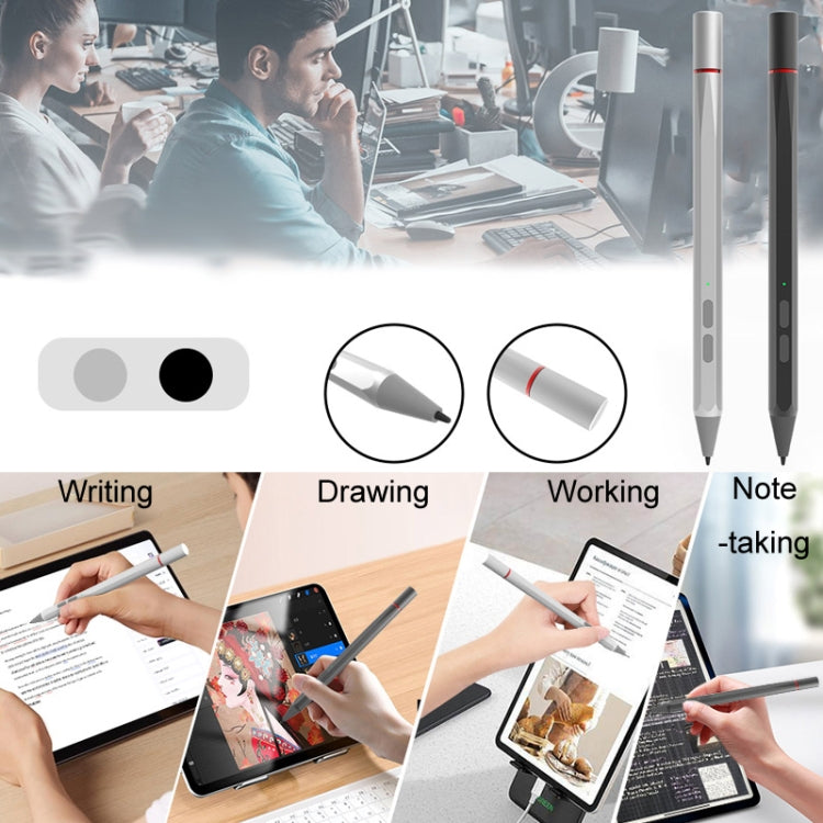 UX95 For Amazon Tablet/Chromebook Stylus 4096 Pressure Sensitive Stylus USI Protocol Pen(Silver)
