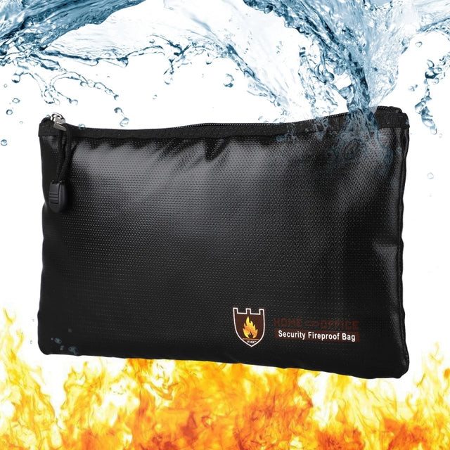 10.6x6.3in Fireproof Water-resistant Document And Money Bag Cash Envelope For Jewelry Passport Valuables