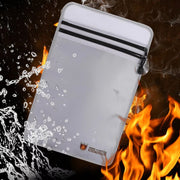 Double Zipper Pockets Fireproof Document Bag Valuables Storage Pouch 10.6x6.9 Inch
