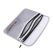 Double Zipper Pockets Fireproof Document Bag Valuables Storage Pouch 10.6x6.9 Inch