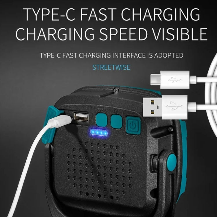 E-SMARTER W894-1 COB Magnetic Projector Work Light Emergency Portable Bright Flashlight(Blue)