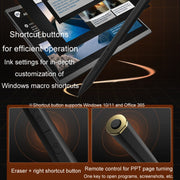 C582S For Microsoft Surface Stylus Pen Anti-Mistouch 4096 Pressure Sensitive Touch Pen Support lnk Bluetooth Function(Black)